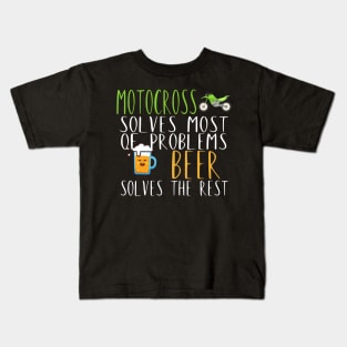 Motocross problems beer Kids T-Shirt